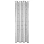 Firana na przelotkach 140x250 KATY biała z etaminy srebrny wzór roślinny - 3