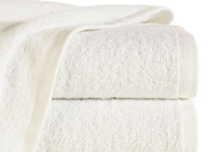 Ręcznik bawełniany 50x90 GŁADKI 2 jednokolorowy kremowy
