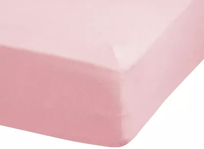 Prześcieradło z bawełny jersey z gumką ADELA pudrowe 180x200 z kolekcji Ella Line