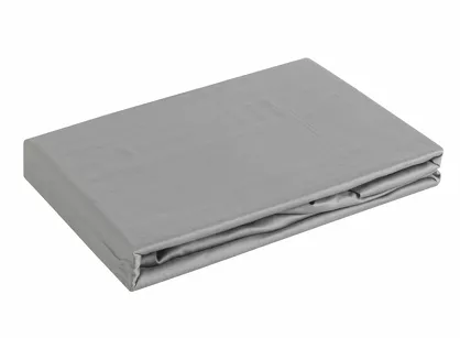 Prześcieradło z satyny bawełnianej z gumką NOVA 3 stalowe 160x200