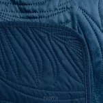 Narzuta welwetowa 170x210 LUIZ 4 granatowa pikowana we wzór liści palmy Design 91 - 6