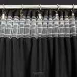 Zasłona na taśmie 140x300 STELLA welwetowa czarna ze złotym kwiatowym nadrukiem - 11