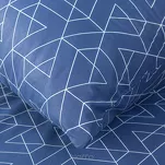 Pościel bawełniana 220x200 ADA 4D granatowa wzór geometryczny - 2