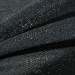 Obrus bawełniany fi 150 STELLA 1 czarny zdobiony kantą z wplecioną nicią srebrną - 4