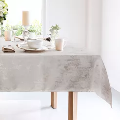 Obrus 160x240 INES 9 kremowy z szampańskim przecieranym wzorem zkolecji Diva Line