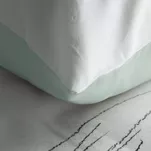 Pościel z makosatyny 220x200 FLAVIA Eva Minge biała czarna wzór kwiatowy Premium - 4