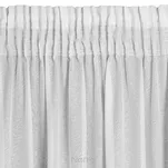 Firana na taśmie 140x270 TULSA biała z szyfonu z delikatnym wzorem listków - 8