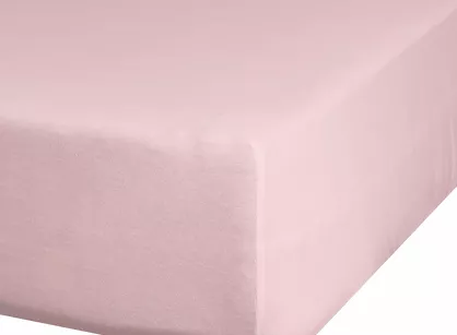 Prześcieradło z bawełny jersey z gumką pudrowe 220x200 Design 91