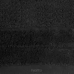 Ręcznik bawełniany 50x90 DAMLA czarny gładki z subtelną bordiurą 500 g/m2 - 2