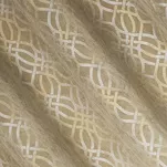 Zasłona gotowa na przelotkach 140x250 ARETA welwetowa beżowa ze srebrno złotym nadrukiem w stylu boho - 7