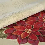 Bieżnik świąteczny 40x100 1271 gobelinowy z gwiazdką betlejemską i połyskującą złotą nicią - 4