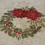 Bieżnik świąteczny 40x100 1271 gobelinowy z gwiazdką betlejemską i połyskującą złotą nicią - 5