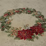 Bieżnik świąteczny 40x100 1271 gobelinowy z gwiazdką betlejemską i połyskującą złotą nicią - 6