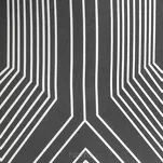 Zasłona gotowa na przelotkach 140x250 DIADEM zaciemniająca grafitowa z białym geometrycznym nadrukiem - 2
