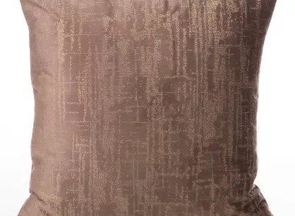 Poszewka welwetowa 40x40 MARSALA czekoladowa z szampańskim nadrukiem