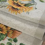Bieżnik gobelinowy 40x100 57 naturalny z wzorem słoneczników - 2