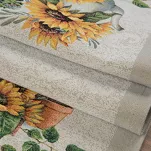 Bieżnik gobelinowy 40x100 57 naturalny z wzorem słoneczników - 4