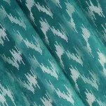 Zasłona na przelotkach 140x250 CHILL welwetowa turkusowa ze srebrnym nadrukiem - 6