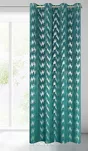 Zasłona na przelotkach 140x250 CHILL welwetowa turkusowa ze srebrnym nadrukiem - 5