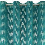 Zasłona na przelotkach 140x250 CHILL welwetowa turkusowa ze srebrnym nadrukiem - 4