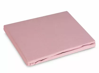 Prześcieradło z bawełny renforce z gumką 100x200 pudrowy róż BASIC
