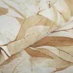 Pościel satynowa 160x200 SPRING 60 biała z pomarańczowym wzorem kwiatów z kolekcji Classic - 3