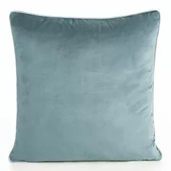 Poszewka welwetowa 45x45 GAJA 2 jednokolorowa ciemny niebieski obszyta lamówką