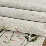 Bieżnik gobelinowy 40x100 1239 popielaty z wzorem kwiatów polnych - 2