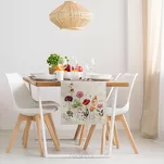 Bieżnik gobelinowy 40x100 1239 popielaty z wzorem kwiatów polnych - 4