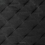 Narzuta jednokolorowa 170x210 VANESA czarna obszyta marszczoną falbaną - 2