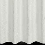 Zasłona na przelotkach 140x250 OLETA zaciemniająca typu dimout biała z geometrycznym szampańskim nadrukiem - 6