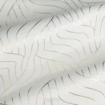 Zasłona na przelotkach 140x250 OLETA zaciemniająca typu dimout biała z geometrycznym szampańskim nadrukiem - 3