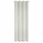 Zasłona na przelotkach 140x250 OLETA zaciemniająca typu dimout biała z geometrycznym szampańskim nadrukiem - 9