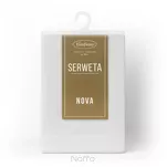 Nakładka welwetowa 85x85 MELINDA biała wykończona mankietem - 4