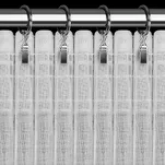 Firana na taśmie 140x270 ARLENA biała z etaminy ze srebrnym nadrukiem - 9