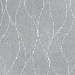 Firana na taśmie 140x270 ARLENA biała z etaminy ze srebrnym nadrukiem - 2