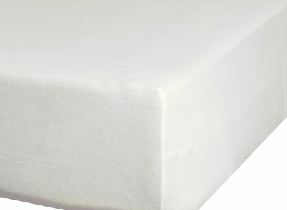 Prześcieradło z bawełny jersey z gumką kremowe 240x220 Design 91