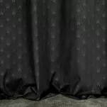 Zasłona gotowa na przelotkach 140x250 JULIA welwetowa czarna jednokolorowa z wytłaczanym wzorem w wachlarze - 6