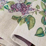 Obrus gobelinowy 140x180 1424 naturalny z nadrukiem kwiatów bzu - 3