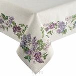 Obrus gobelinowy 140x180 1424 naturalny z nadrukiem kwiatów bzu - 4