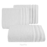 Ręcznik bawełniany 70x140 SAMMY biały puszysty Zero Twist w prążki - 4
