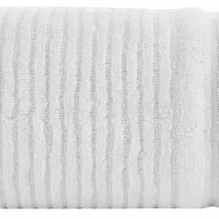 Ręcznik bawełniany 70x140 SAMMY biały puszysty Zero Twist w prążki