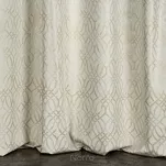 Zasłona na przelotkach 140x250 ARETA welwetowa kremowa ze srebrno złotym nadrukiem w stylu boho - 8