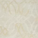 Zasłona na przelotkach 140x250 ARETA welwetowa kremowa ze srebrno złotym nadrukiem w stylu boho - 2