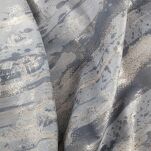 Zasłona na przelotkach 140x250 GRACE welwetowa srebrna z metalicznym nadrukiem - 3