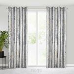 Zasłona na przelotkach 140x250 GRACE welwetowa srebrna z metalicznym nadrukiem - 5