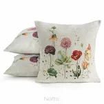 Poszewka gobelinowa 45x45 1239 popielata z wzorem kwiatów polnych - 4