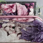 Pościel z makosatyny 220x200 REINA 35 różowa fioletowa z nadrukiem wyrazistych kwiatów z kolekcji Reina Line - 7