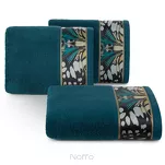 Ręcznik 70x140 EVA 15 Eva Minge ciemny turkus zdobiony bordiurą z designerskim wzorem w motyle z kolekcji Premium 500 g/m2 - 4