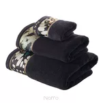 Ręcznik 70x140 EVA 15 Eva Minge ciemny turkus zdobiony bordiurą z designerskim wzorem w motyle z kolekcji Premium 500 g/m2 - 5